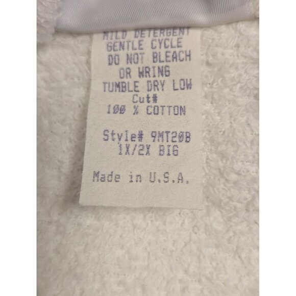 The Vinny Pro-Celebrity Invitational White Bathrobe 1X/2X Big Resort & Spa 100% - Picture 4 of 6